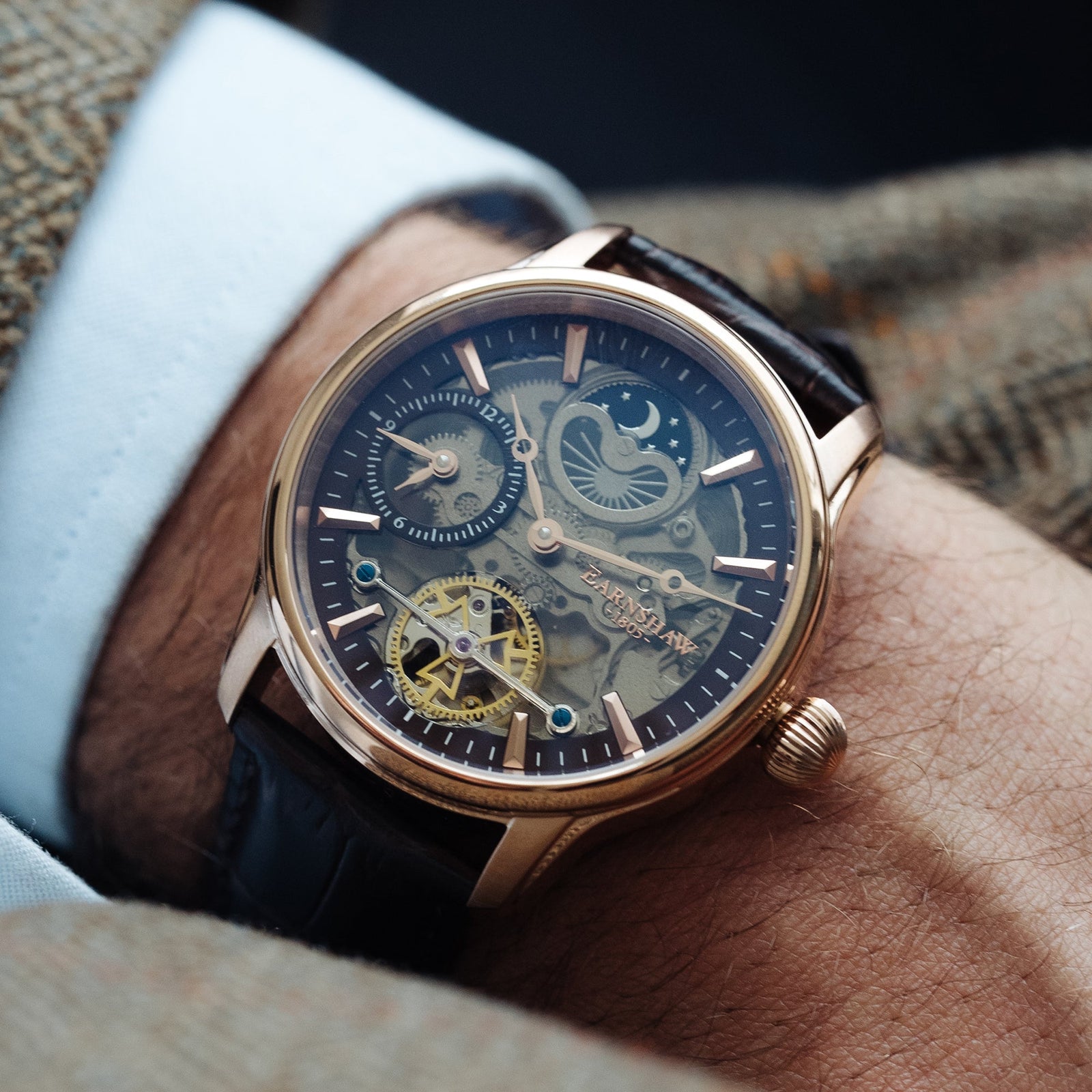 Cherry Brown | Longitude Shadow Automatic – Thomas Earnshaw